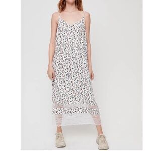 NWOT Aritzia Little Moon Aurora Floral Lace-Trim Slip Dress